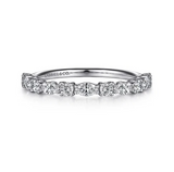 14KW Marquise and Round Diamond Anniversary Band w/ 0.6 ctw