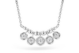 14KY Diamond Station Necklace w/ 0.09 ctw