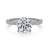 14K White Gold Round Diamond Engagement Ring w/ 0.47 ctw