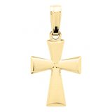 Children's 14K Yellow Gold Domed Cross Pendant