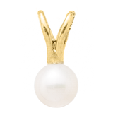 Yellow Gold Plated Kids Pearl Pendant