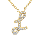 10K Yellow Gold Diamond Initial 'L'  Pendant,  0.07Carat TW