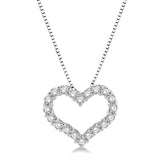 14KW Diamond Heart Pendant w/ 0.50 ctw, 18