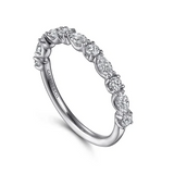 14KW Marquise and Round Diamond Anniversary Band w/ 0.6 ctw