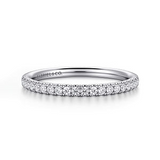14K White Gold Diamond Wedding Band, 0.22Carat TW