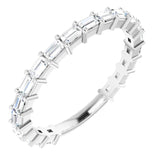 14KW Diamond Straight Baguette Anniversary Band w/ 0.625 CTW, Size 7