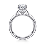 14K White Gold 2.0Carat Diamond Oval Engagement Ring