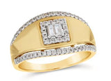 14K Yellow Gold Diamond Fashion Ring, 0.35 Carat TW