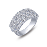 Sterling Silver Wide Anniversary Band with 4.25Carat TW CZ's