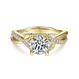 14KY Diamond Engagement Semi-Mount Ring, .38 CTW