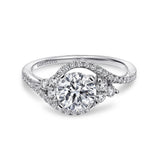 14KW Diamond Engagement Semi-Mount Ring, .34 CTW