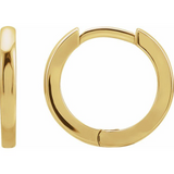 14K Yellow Gold Huggie Hoop Earring