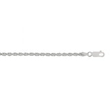 Sterling Silver Diamond Cut Rope Chain 20