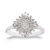 14KW Diamond Ballerina Semi-Mount Ring w/ 0.50 ctw, Size 7