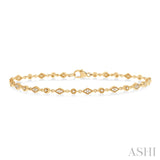 10KY Diamond Round Cut Fashion Tennis Bracelet, 0.25CTW