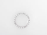 14K White Gold Baguette Diamond Circle Pendant, 0.31 Carat TW