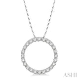 White Gold Circle of Love Pendant