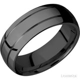 Zirconium Polished Bead Men's Band, Size 10