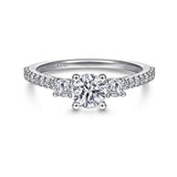 14KW Diamond Engagement Semi-Mount Ring, .46 CTW