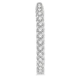 14K White Gold Diamond Hoop Earrings, 2.0 Carat tw