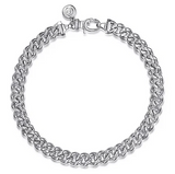 Sterling Silver Mens Link Chain Bracelet 8