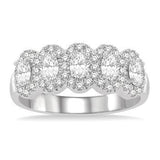 14K White Gold Diamond Wedding Band, 1.0 Carat tw