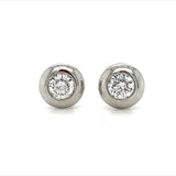 14KW Diamond Solitaire Stud Earrings. .20 CTW