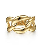 14K Yellow Gold Polished Chain Link Ring