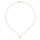 14K Yellow Gold Heart Pendant – 16"
