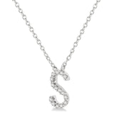 10K White Gold Initial 
