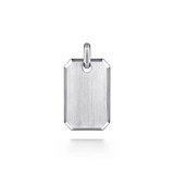 Men's Sterling Silver Dog Tag Pendant