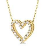 Yellow Gold Diamond Heart Necklace
