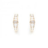 Yellow Gold Diamond Huggie Earrings