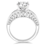 14K White Gold Diamond Engagement Ring, 1.5 Carat TW