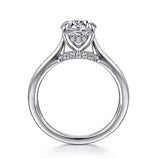 14KW Ericka Round Diamond Engagement Ring w/ 0.11 ctw