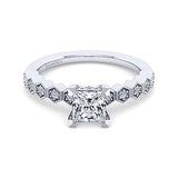 14KW Diamond Engagement Semi-Mount Ring, .16 CTW