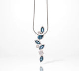 Sterling Silver London Blue with White Topaz Pendant