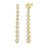 Yellow Gold Drop Earrings, 0.50 Carat TW