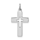 Sterling Silver Cross Cutout Pendant