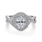 14KW Diamond Engagement Semi-Mount Ring, .68 CTW