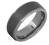 RUGGED TUNGSTEN MEN’S RING WITH SANDBLAST FINISH