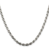 Sterling Silver Rope Chain 24"