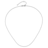 14K White Gold Cable Chain-Adjustable, 18+2"