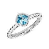 Sterling Silver Swiss Blue Topaz Ring