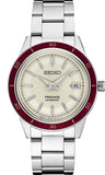 Presage 60's Style Stainless Steel Automatic with Burgundy and White Dial