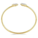 14KY "Lovebright" Diamond Cuff Bangle w/ 0.60 ctw