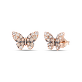 Rose Gold Chocolate Ombre and Vanilla Diamonds  Butterfly