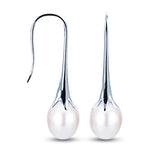 Sterling Silver Freshwater Drop Pearl Earrings