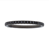 18KW Black Diamond Pave Eternity Band w/ 0.61 ctw, Size 6.5