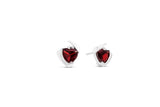 Sterling Silver Garnet Trillian Stud  Earrings